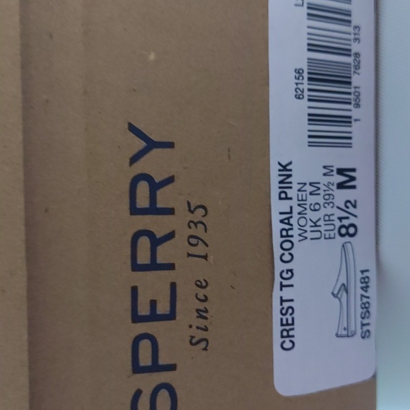 Sperry Crest to Coral Pink Top-Siders, size 8.5 - Picture 4 of 5